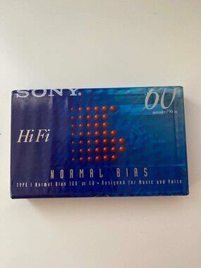 SONY HiFi 60 Mins/90m  C-60HFB Blank Tape IEC I Type I Normal Bias Cassette Tape